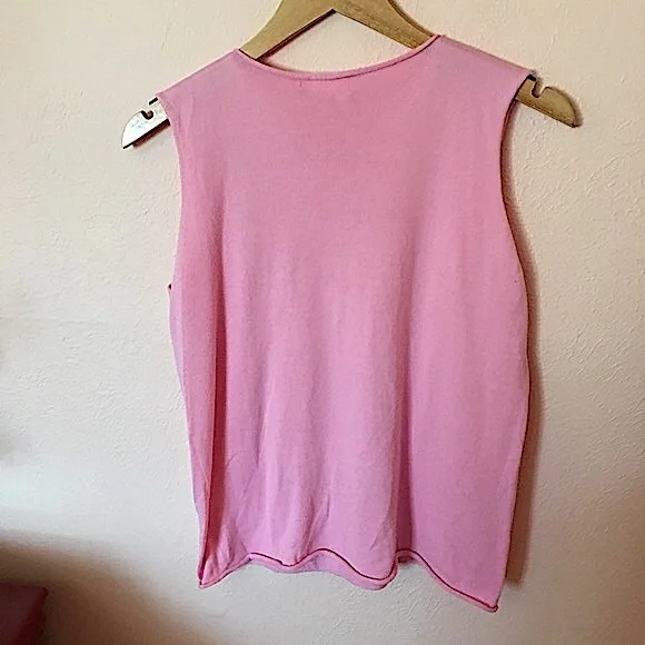 Vintage 90 Y2K gentryportofino Unique Barbiecore Retro Pink Cardigan Sweater Set - Picture 15 of 16